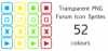 Minimal Transparent PNG Forum Icon Sprites