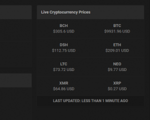 Live Cryptocurrency Prices