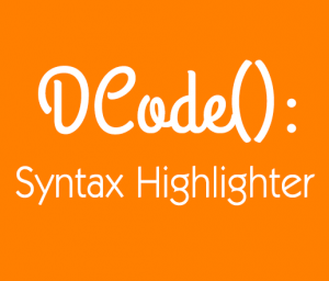 DCode Syntax Highlighter