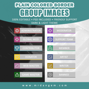 Plain Colored Border Group Images