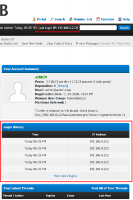 ModMyBB - Login IP History