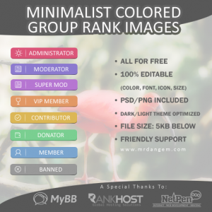 Minimalist Colored Group Rank Images