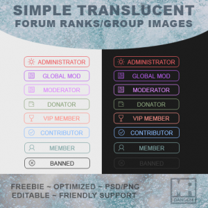 Simple Translucent Forum Ranks/Group Images
