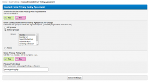 Contact Form Privacy Policy Agreement